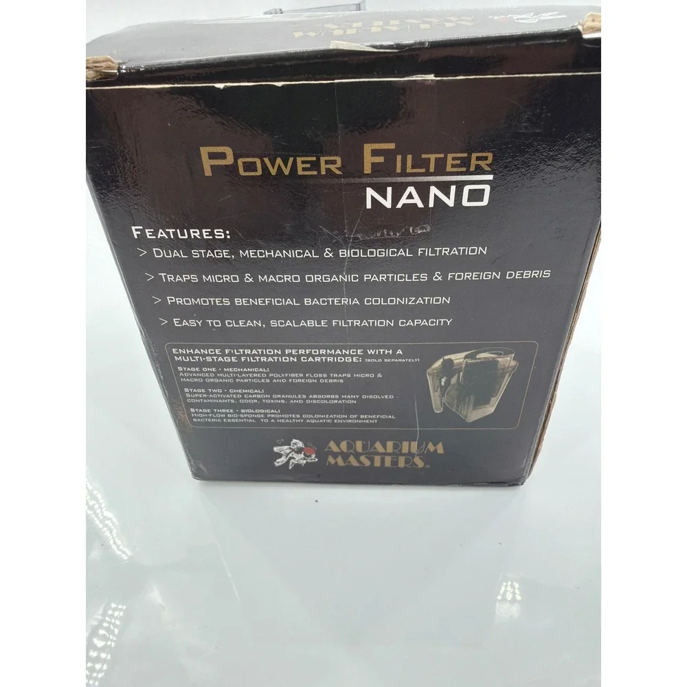 Aquarium Masters Nano Power Filter for Betta Tanks up to 4 Gallons 20GPH E508884